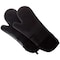 Hastings Home Silicone Oven Mitts, Extra Long Professional Quality Heat Resistant with Quilted Lining, 1 pair, Black 192594OFB - alternate 1